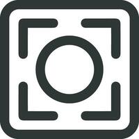 camera photography icon symbol vector image. Illustration of multimedia photographic lens graphic design image