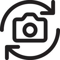 camera photography icon symbol vector image. Illustration of multimedia photographic lens graphic design image