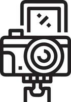 camera photography icon symbol vector image. Illustration of multimedia photographic lens graphic design image