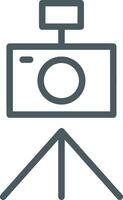 camera photography icon symbol vector image. Illustration of multimedia photographic lens graphic design image