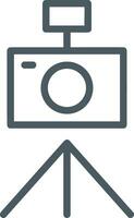 camera photography icon symbol vector image. Illustration of multimedia photographic lens graphic design image