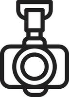 camera photography icon symbol image vector. Illustration of multimedia photographic lens grapich design image vector