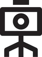 camera photography icon symbol image vector. Illustration of multimedia photographic lens grapich design image vector