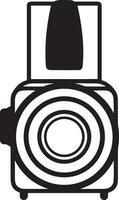 camera photography icon symbol image vector. Illustration of multimedia photographic lens grapich design image vector