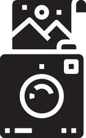 camera photography icon symbol image vector. Illustration of multimedia photographic lens grapich design image vector