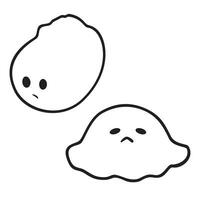 Cute Cartoon Ghost Boo Simple Vector art. Ghost blob character