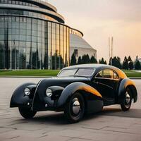 Retro Futurism Generative AI's Bauhaus Car photo