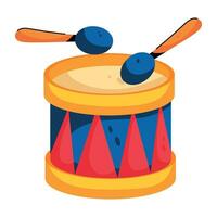 Trendy Snare Drum vector