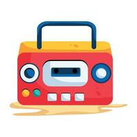 Trendy Cassette Player vector