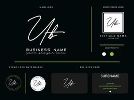 Abstract Ub Logo Vector, Initial UB Business Logo Letter Luxury Icon Design vector