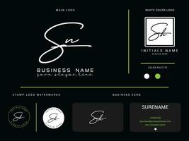 Initial Sn Luxury Signature Logo, Minimalist SN Logo Icon And Branding Design vector