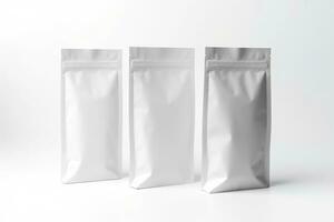 Blank Bag mockup design on white background. Generative AI photo