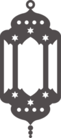 Ramadan lanterna. islamico lampada con stelle decorazione. musulmano ornamento elemento. tradizionale silhouette per vacanze png