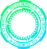 hud trogen element. abstrakt optisk neon syfte. cirkel geometrisk form för virtuell gränssnitt och spel. kamera sökare för prickskytt vapen. png