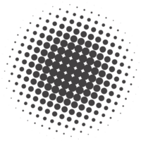 circulo puntos con trama de semitonos modelo. redondo degradado antecedentes. elementos con gradación puntos textura. resumen geométrico forma png