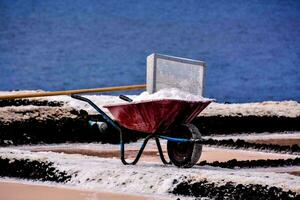 Salt ponds in Spain photo