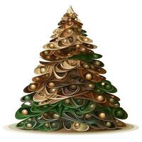 Christmas New Year Tree. AI Generated photo