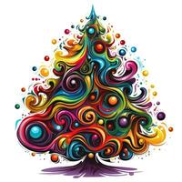 Christmas New Year Tree. AI Generated photo