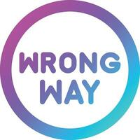 Wrong way Vector Icon Design Illustration