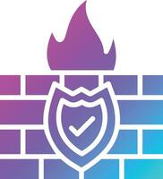 Firewall Vector Icon Design Illustration