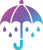 ilustración de diseño de icono de vector de paraguas