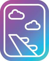 Airplane Window Vector Icon Design Illustration