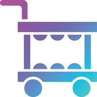 Food trolley Vector Icon Design Illustration