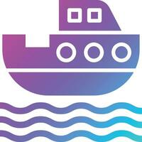 Ilustración de diseño de icono de vector de barco