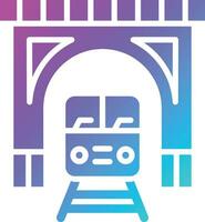 ilustración de diseño de icono de vector de túnel de tren