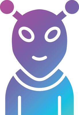 Alien Vector Icon Design Illustration