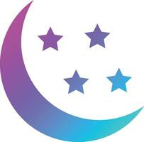 Half moon Vector Icon Design Illustration