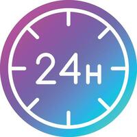 24 hours Vector Icon Design Illustration