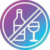 ninguna ilustración de diseño de icono de vector de alcohol