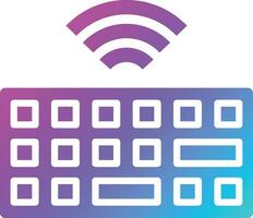 Wireless Keyboard Vector Icon Design Illustration