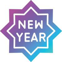 New Year Vector Icon Design Illustration