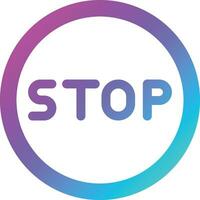 Stop Vector Icon Design Illustration