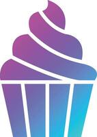 Cup Cake Vector Icon Design Illustration