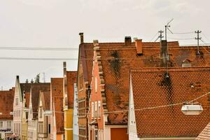 Roofs of houses in the city photo