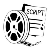 Trendy Movie Script vector