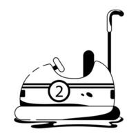 Trendy Bumper Car vector