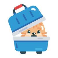 Trendy Cat Carrier vector