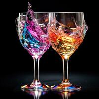 Vivid photography, crystal shampagne glass photo