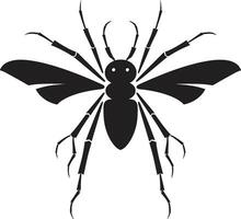 Insect Serenity in Vector Insect Elegance in Black and White