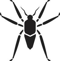 Vectorized Insect Art Sleek Stick Insect Badge vector