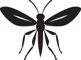 elegante insecto Insignia palo insecto contornos ilustración vector