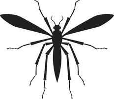 agraciado insecto silueta vago insecto Insignia vector