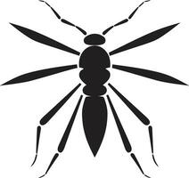 elegante palo insecto logo encantador insecto símbolo vector