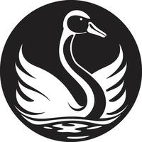 esculpido cisne símbolo caprichoso pájaro ilustración vector