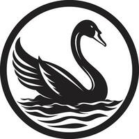 Whimsical Bird Illustration Minimalistic Swan Profile vector