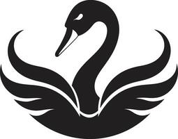 Eco Friendly Bird Design Swans Tranquil Art vector